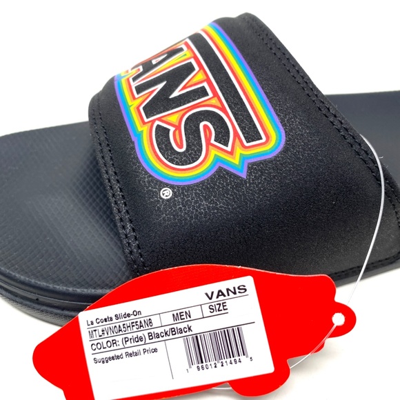 🔥HOT SALE🔥VANS La Costa Slide Pride Black Sandals Men’s Size VN0A5HF5AN8 - Picture 7 of 8